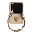 For Huawei Pura X Illusory Color Leather Texture PC Phone Case with Color Strap(Coffee) - 1