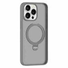 For iPhone 15 Pro Max ZGA Magsafe Holder PC Hybrid TPU Phone Case(Grey) - 1