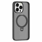 For iPhone 15 Pro ZGA Magsafe Holder PC Hybrid TPU Phone Case(Black) - 1