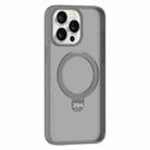 For iPhone 15 Pro ZGA Magsafe Holder PC Hybrid TPU Phone Case(Grey) - 1