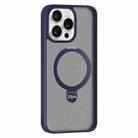 For iPhone 15 Pro ZGA Magsafe Holder PC Hybrid TPU Phone Case(Purple) - 1