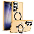 For Samsung Galaxy S23 Ultra MagSafe Holder Skin-feel PC Hybrid TPU Phone Case(Orange) - 1