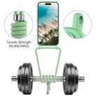 For iPhone 16 Plus Integrated Card Bag Solid Color Liquid Silicone Phone Case with Lanyard(Green) - 3