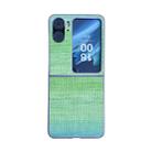 For OPPO Find N2 Flip Illusory Color Leather Texture PC Phone Case(Green) - 1