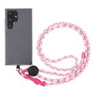 Plastic Adjustment Buckle Anti-lost Lanyard Mobile Phone Crossbody Long Lanyard(Light Pink) - 1