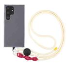 Plastic Adjustment Buckle Anti-lost Lanyard Mobile Phone Crossbody Long Lanyard(Creamy White) - 1