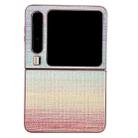 For Huawei Pura X Illusory Color Leather Texture PC Phone Case(Pink) - 1