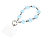 Mobile Phone Anti-lost Love Heart Bead Chain Short Lanyard(Blue) - 1