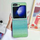 For Samsung Galaxy Z Flip6 Illusory Color Leather Texture PC Phone Case(Green) - 2