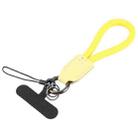 Keychain Pure Color Mobile Phone Anti-lost Short Lanyard(Yellow) - 1