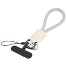 Keychain Pure Color Mobile Phone Anti-lost Short Lanyard(Grey) - 1