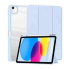 For iPad 10th Gen 10.9 2022 ZGA Tri-Fold Voltage Smart Leather Tablet Case(Ice Blue) - 1