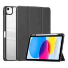 For iPad 10th Gen 10.9 2022 ZGA Tri-Fold Voltage Smart Leather Tablet Case(Black) - 1