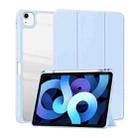 For iPad Air 10.9 2022 / 2020 ZGA Tri-Fold Voltage Smart Leather Tablet Case(Ice Blue) - 1