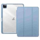 For iPad Pro 12.9 2022/2021/2020 ZGA Tri-Fold Voltage Smart Leather Tablet Case(Ice Blue) - 1