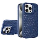 For iPhone 15 Pro Max Hollow Cooling Lens Holder MagSafe Magnetic TPU Phone Case(Blue) - 1