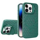 For iPhone 14 Pro Hollow Cooling Lens Holder MagSafe Magnetic TPU Phone Case(Green) - 1