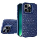 For iPhone 13 Pro Max Hollow Cooling Lens Holder MagSafe Magnetic TPU Phone Case(Blue) - 1
