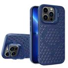 For iPhone 13 Pro Hollow Cooling Lens Holder MagSafe Magnetic TPU Phone Case(Blue) - 1