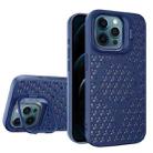 For iPhone 12 Pro Max Hollow Cooling Lens Holder MagSafe Magnetic TPU Phone Case(Blue) - 1