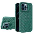 For iPhone 12 Pro Max Hollow Cooling Lens Holder MagSafe Magnetic TPU Phone Case(Green) - 1