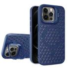 For iPhone 12 Pro Hollow Cooling Lens Holder MagSafe Magnetic TPU Phone Case(Blue) - 1
