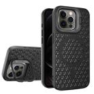 For iPhone 12 Pro Hollow Cooling Lens Holder MagSafe Magnetic TPU Phone Case(Black) - 1