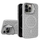 For iPhone 12 Pro Hollow Cooling Lens Holder MagSafe Magnetic TPU Phone Case(Grey) - 1