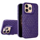 For iPhone 11 Pro Max Hollow Cooling Lens Holder MagSafe Magnetic TPU Phone Case(Purple) - 1