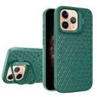 For iPhone 11 Pro Max Hollow Cooling Lens Holder MagSafe Magnetic TPU Phone Case(Green) - 1