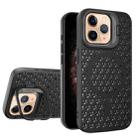 For iPhone 11 Pro Max Hollow Cooling Lens Holder MagSafe Magnetic TPU Phone Case(Black) - 1