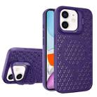 For iPhone 11 Hollow Cooling Lens Holder MagSafe Magnetic TPU Phone Case(Purple) - 1