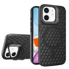 For iPhone 11 Hollow Cooling Lens Holder MagSafe Magnetic TPU Phone Case(Black) - 1