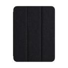 For iPad Pro 12.9 2022/2021/2020 ZGA Tri-Fold Voltage Smart Leather Tablet Case(Black) - 1