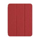 For iPad Pro 12.9 2022/2021/2020 ZGA Tri-Fold Voltage Smart Leather Tablet Case(Red) - 1