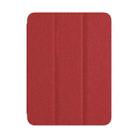 For iPad Pro 12.9 2022/2021/2020 ZGA Tri-Fold Voltage Smart Leather Tablet Case(Red) - 1