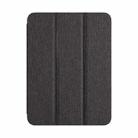 For iPad Pro 12.9 2022/2021/2020 ZGA Tri-Fold Voltage Smart Leather Tablet Case(Grey) - 1