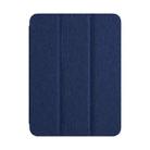 For iPad Air 10.9 2022 / 2020 ZGA Tri-Fold Voltage Smart Leather Tablet Case(Blue) - 1