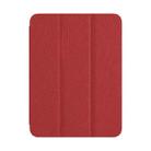 For iPad 10th Gen 10.9 2022 ZGA Tri-Fold Voltage Smart Leather Tablet Case(Red) - 1