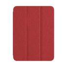 For iPad 10.2 2021/2020/2019 ZGA Tri-Fold Voltage Smart Leather Tablet Case(Red) - 1