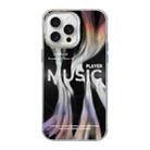 For iPhone 15 Pro Illustration Pattern Radiation Design Full Coverage Shockproof Phone Case(Music Records) - 1