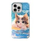 For iPhone 12 Pro Max Illustration Pattern Radiation Design Full Coverage Shockproof Phone Case(Cat) - 1