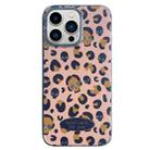 For iPhone 13 Pro Max Glitter Powder Leopard Print PC + TPU Phone Case(Brown) - 1