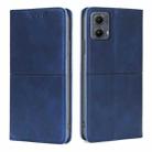 For Motorola Edge 5G 2024 Cow Texture Magnetic Leather Phone Case(Blue) - 1