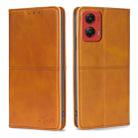 For Motorola Moto G Stylus 5G 2024 Cow Texture Magnetic Leather Phone Case(Light Brown) - 1