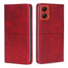 For Motorola Moto G Stylus 5G 2024 Cow Texture Magnetic Leather Phone Case(Red) - 1