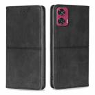 For Motorola Edge 50 Fusion 5G Cow Texture Magnetic Leather Phone Case(Black) - 1