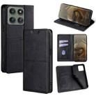 For Motorola Edge 60 Pro 5G Cow Texture Magnetic Leather Phone Case(Black) - 1
