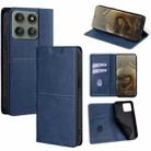 For Motorola Edge 60 Pro 5G Cow Texture Magnetic Leather Phone Case(Blue) - 1