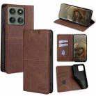 For Motorola Edge 60 Pro 5G Cow Texture Magnetic Leather Phone Case(Dark Brown) - 1